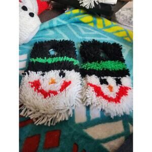 Vintage snowman winter Christmas ornaments doorknob hangers1